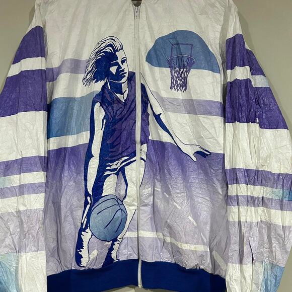 Vintage Women’s Basketball AOP Lightweight Jacket - Picture 3 of 8
